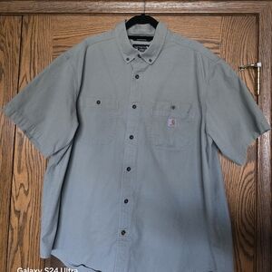 Rugged Flex Relaxed Fit Midweight Canvas Short-Sleeve Shirt